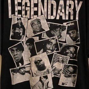 Vintage 90s Legendary Rappers Tupac, Biggie, Snoop, Jay Z, EZE Rap Street Tee 3X